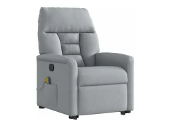 Poltrona| Poltrona reclinável massagens | Poltrona Confortável tecido -claro SHL441613 Cinzento