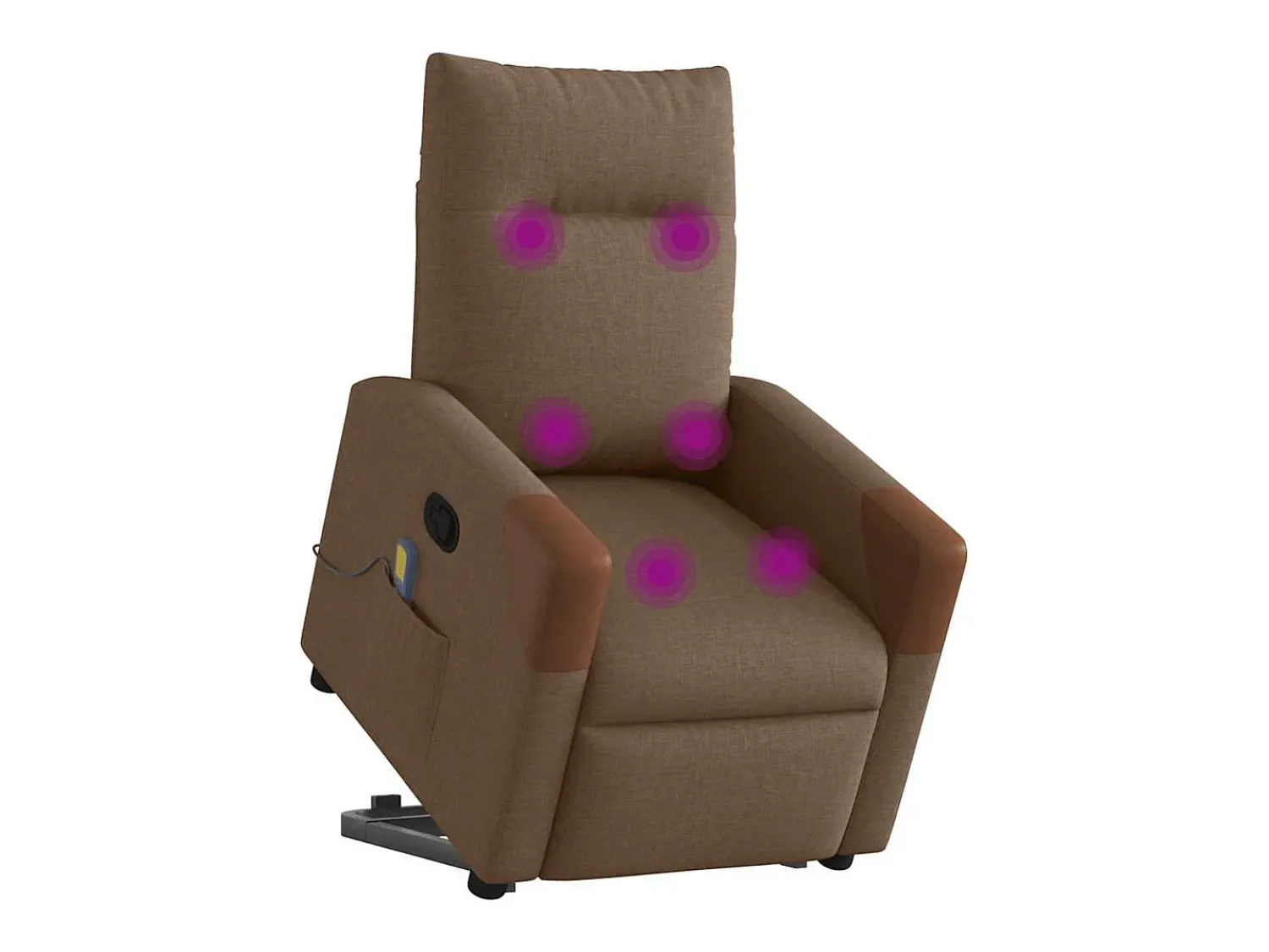 Online Poltrona reclinável massagens | Poltrona Confortável tecido SHL771061 Castanho