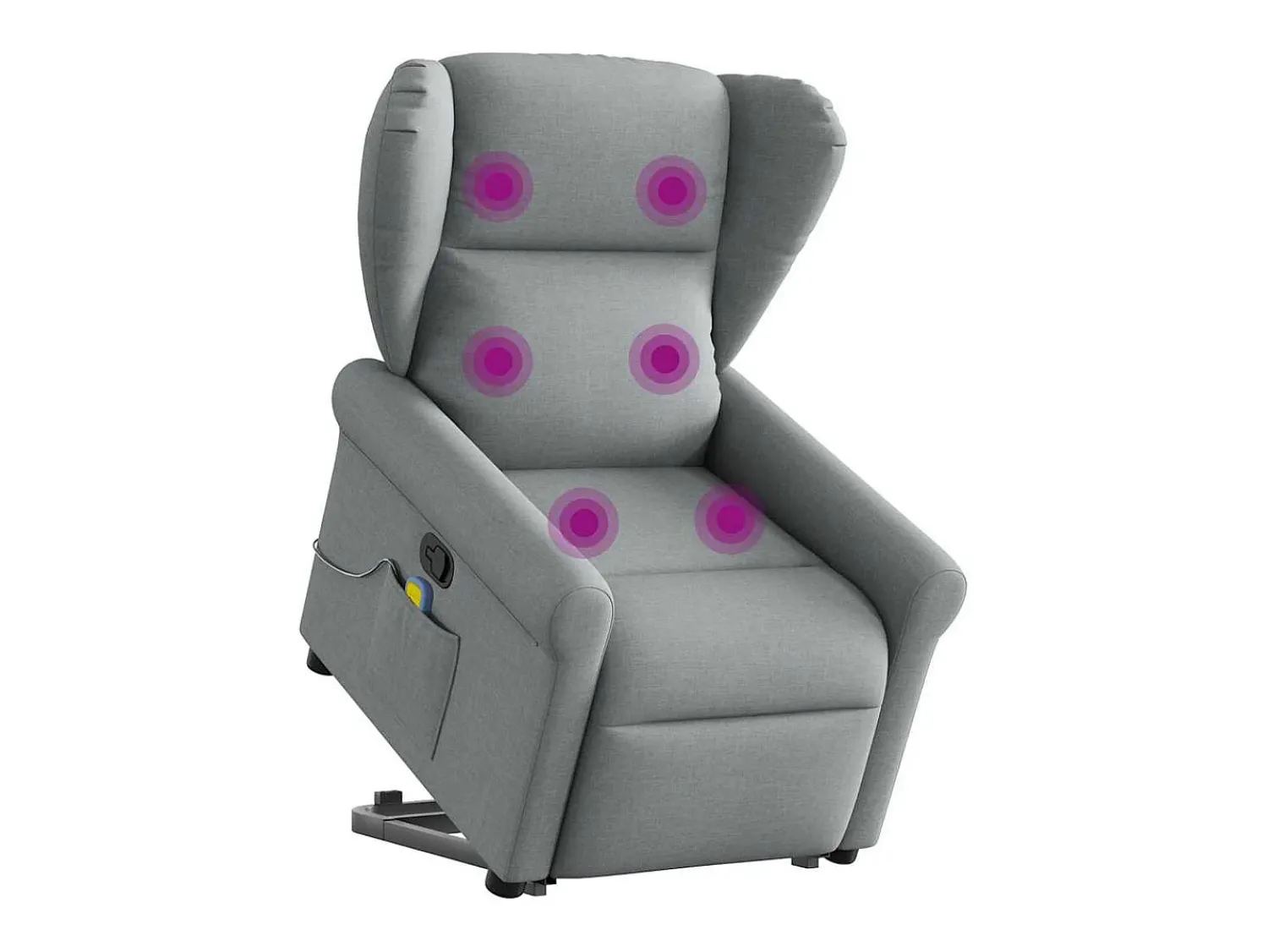 Poltrona| Poltrona reclinável massagens | Poltrona Confortável tecido -claro SHL507426 Cinzento