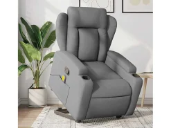 Poltrona* Poltrona reclinável massagens | Poltrona Confortável tecido -claro SHL594253 Cinzento