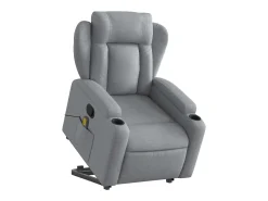 Poltrona* Poltrona reclinável massagens | Poltrona Confortável tecido -claro SHL594253 Cinzento