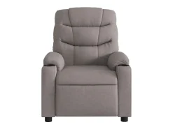 Clearance vidaxl Poltrona reclinável tecido cinzento-acastanhado Taupe