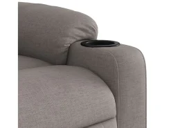 Clearance vidaxl Poltrona reclinável tecido cinzento-acastanhado Taupe