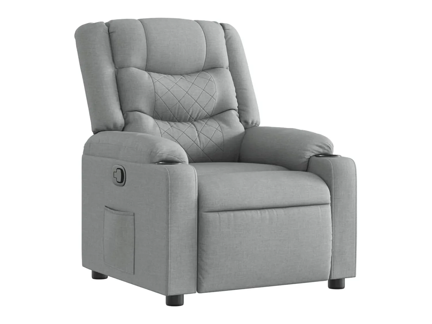 Outlet vidaxl Poltrona reclinável tecido cinzento-claro Cinzento claro