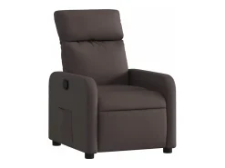 Hot vidaxl Poltrona reclinável tecido -escuro Castanho