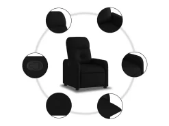Poltrona| Poltrona reclinável tecido PT503771 Preto