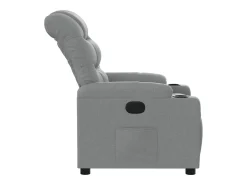 vidaxl Poltrona reclinável tecido -claro Cinzento