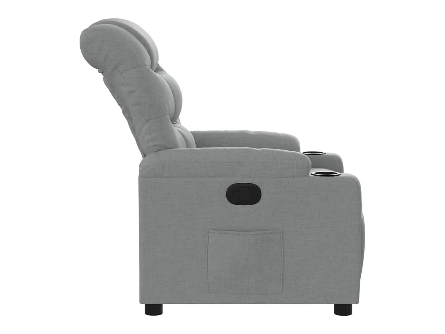 vidaxl Poltrona reclinável tecido -claro Cinzento