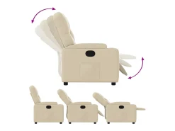 Poltrona*vidaxl Poltrona reclinável tecido cor Creme