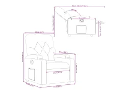 Poltrona*vidaxl Poltrona reclinável tecido cor Creme