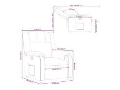 Outlet vidaxl Poltrona reclinável tecido cor Creme