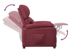 Poltrona|vidaxl Poltrona reclinável tecido tinto Vermelho