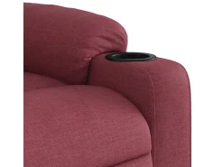 Poltrona|vidaxl Poltrona reclinável tecido tinto Vermelho