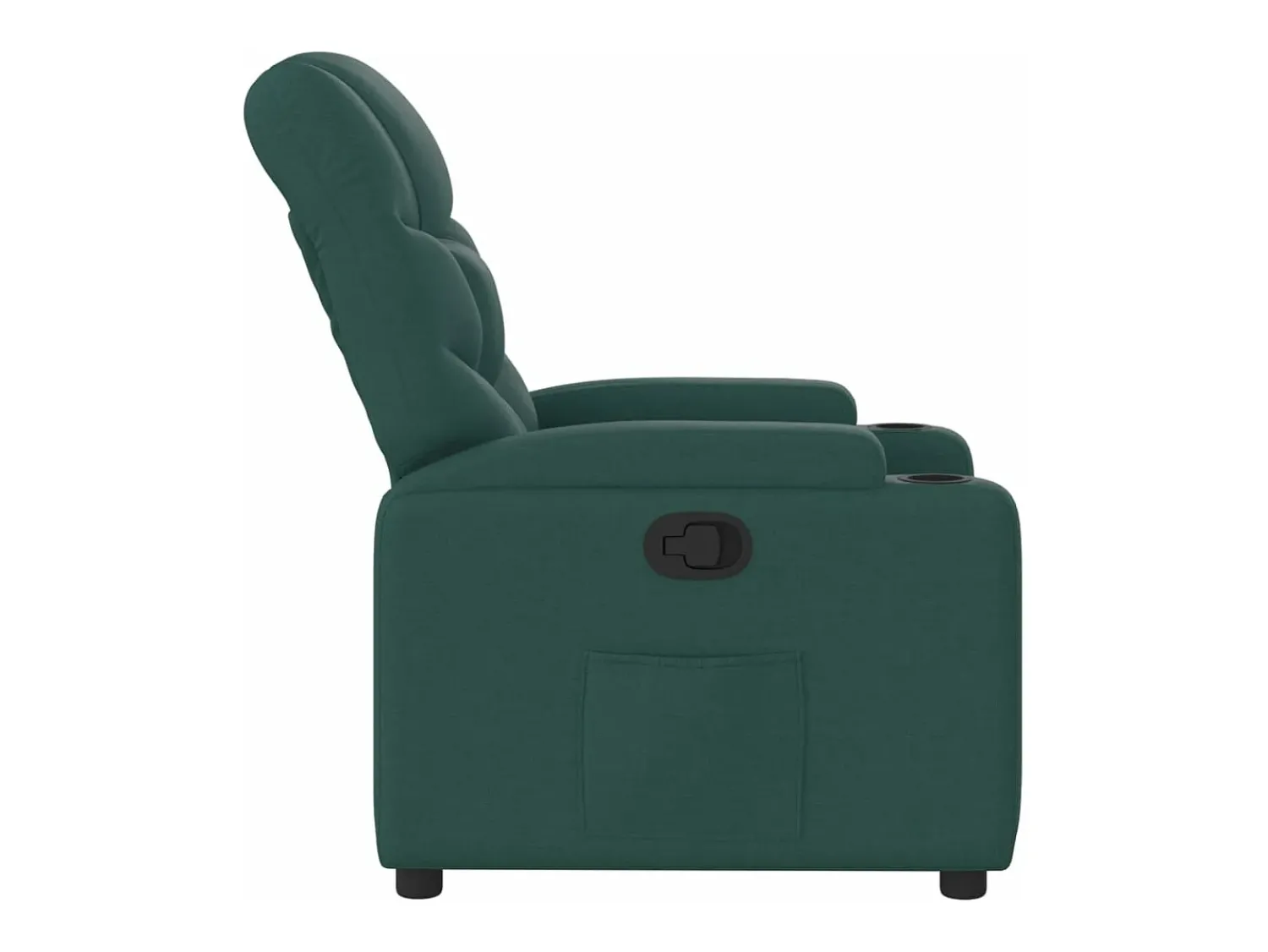 Best vidaxl Poltrona reclinável tecido -escuro Verde