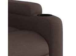Poltrona|vidaxl Poltrona reclinável tecido -escuro Castanho