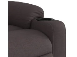 Poltrona*vidaxl Poltrona reclinável tecido -escuro Castanho