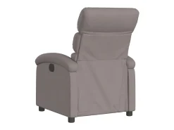New vidaxl Poltrona reclinável tecido cinzento-acastanhado Taupe