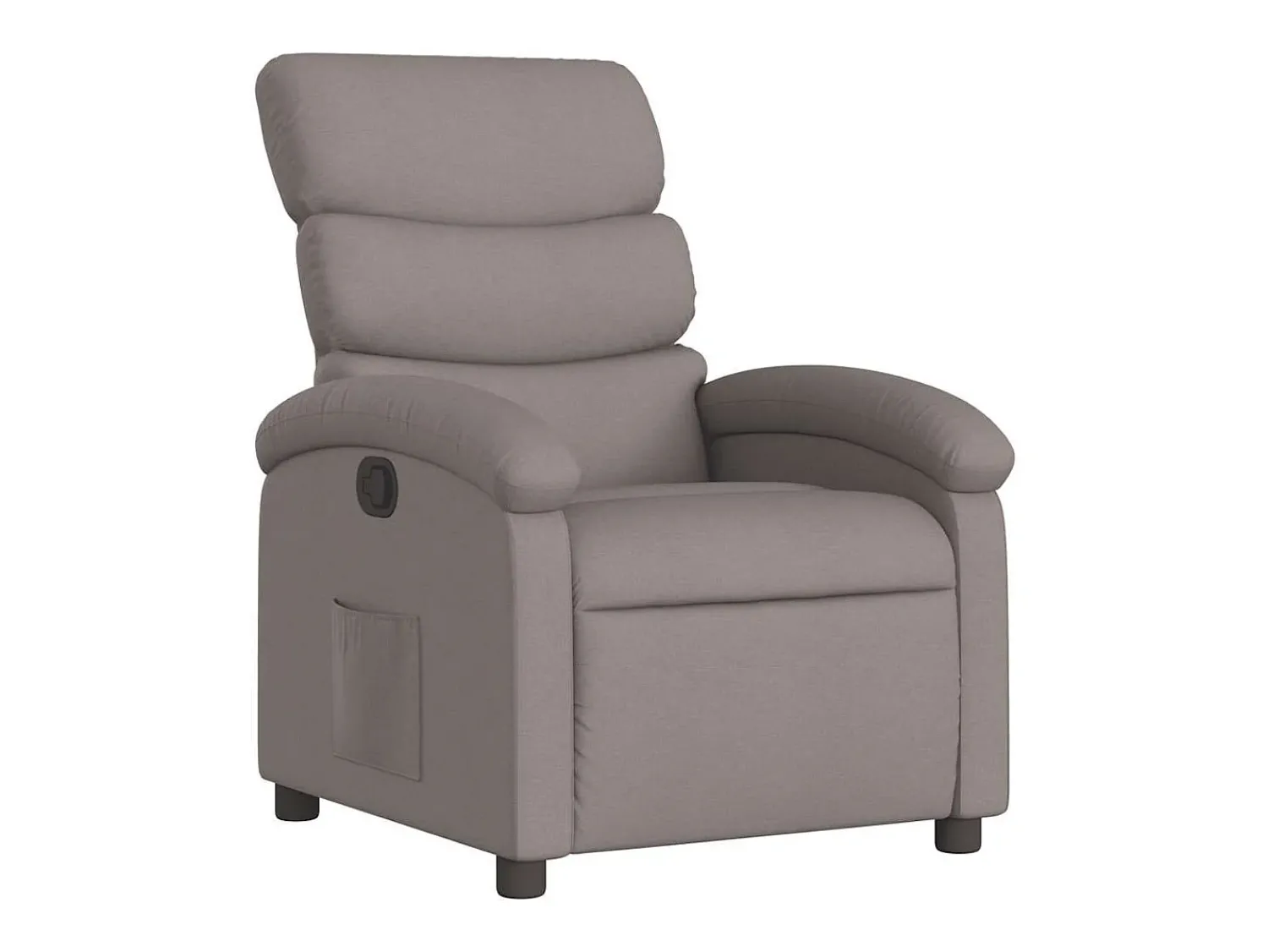 New vidaxl Poltrona reclinável tecido cinzento-acastanhado Taupe