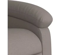 New vidaxl Poltrona reclinável tecido cinzento-acastanhado Taupe