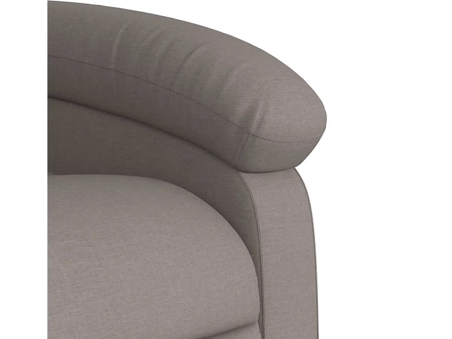 New vidaxl Poltrona reclinável tecido cinzento-acastanhado Taupe