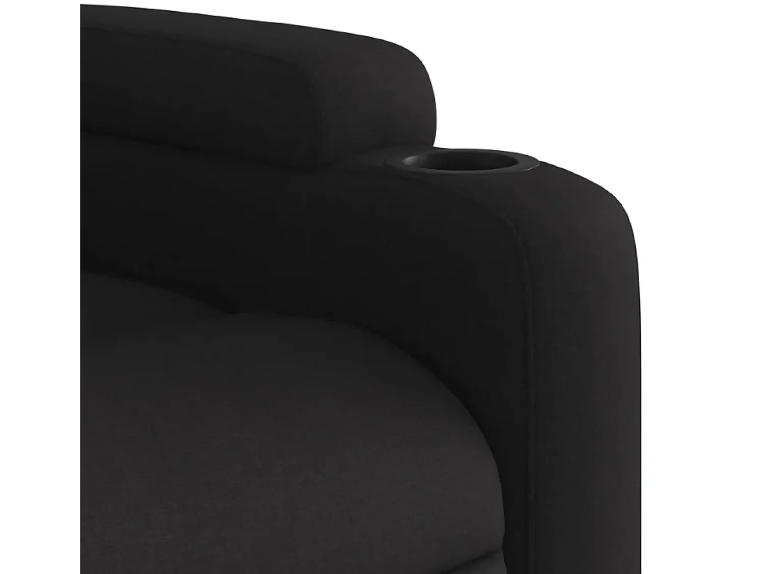 vidaxl Poltrona reclinável tecido Preto