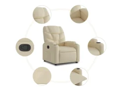 vidaxl Poltrona reclinável tecido cor^ Poltrona
