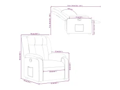 Poltrona|vidaxl Poltrona reclinável tecido -claro Cinzento