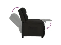 Poltrona|vidaxl Poltrona reclinável tecido Preto