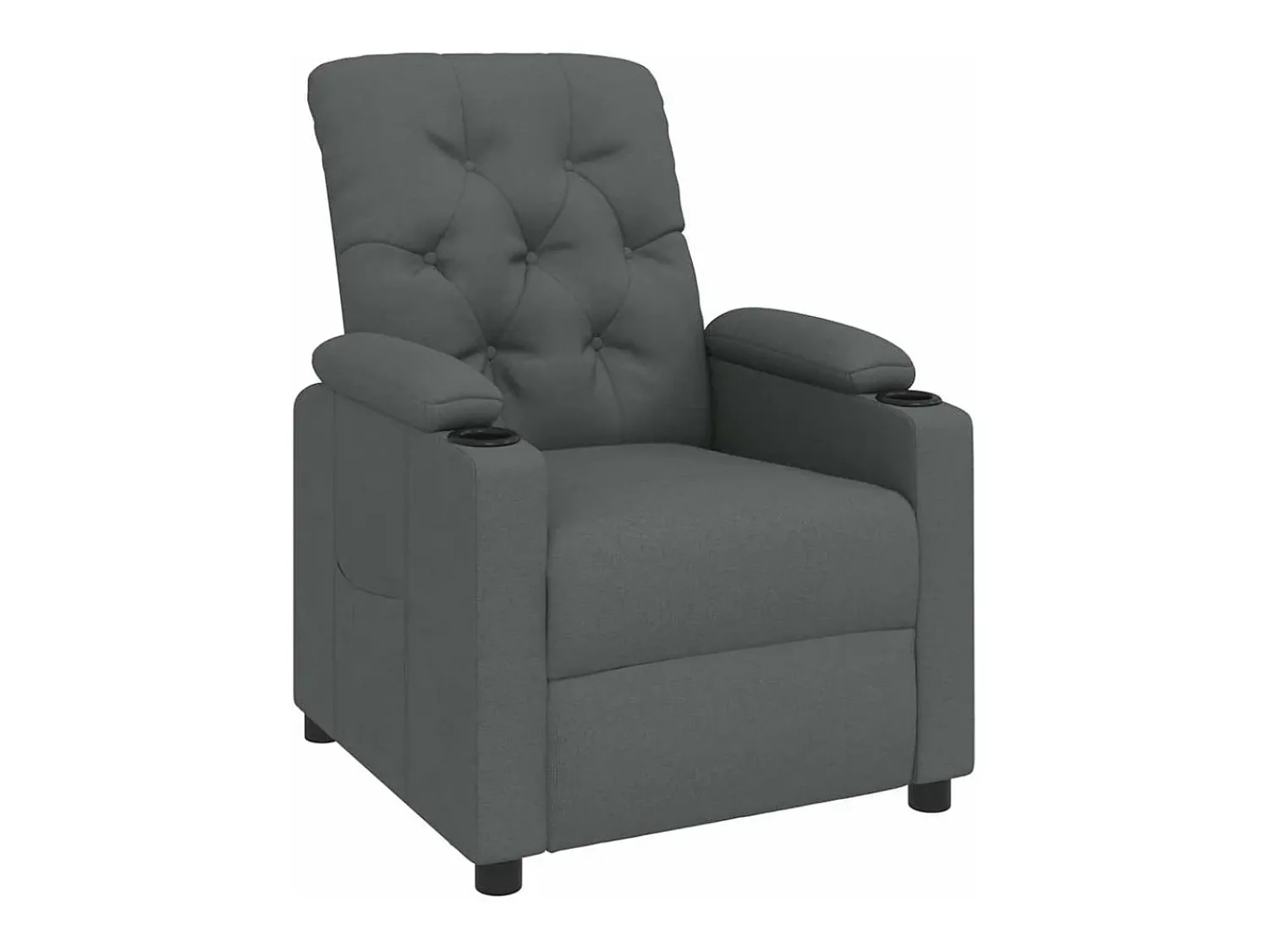 Poltrona|vidaxl Poltrona reclinável tecido -escuro Cinzento