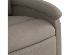 Best vidaxl Poltrona reclinável tecido cinzento-acastanhado Taupe