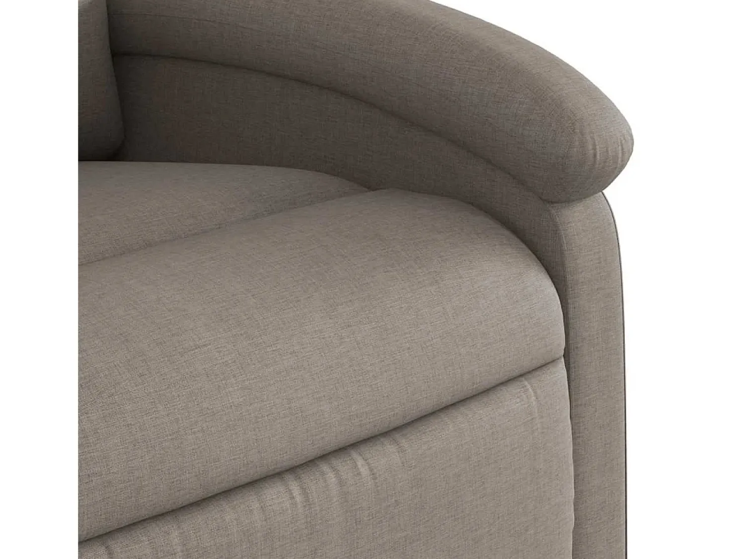 Best vidaxl Poltrona reclinável tecido cinzento-acastanhado Taupe