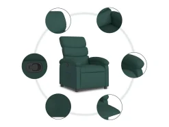 Poltrona|vidaxl Poltrona reclinável tecido -escuro Verde