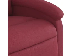 vidaxl Poltrona reclinável tecido tinto^ Poltrona