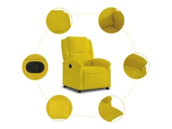 vidaxl Poltrona reclinável veludo^ Poltrona