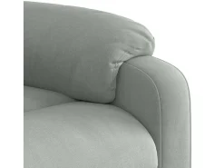 Poltrona|vidaxl Poltrona reclinável veludo -claro Cinzento