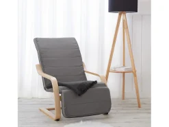 Poltrona reclinável 66,5x94x62,5 cm cinza Eames^ Poltrona