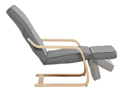 Poltrona reclinável 66,5x94x62,5 cm cinza Eames^ Poltrona