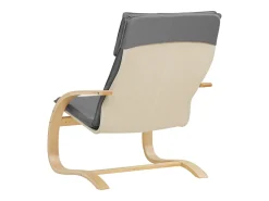 Poltrona reclinável 66,5x93x61,5 cm Cinza Eames^ Poltrona