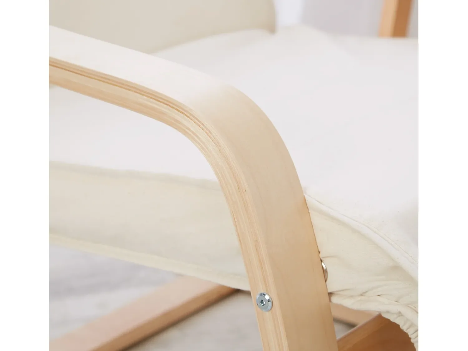 Poltrona| Poltrona reclinável 66,5x94x62,5 cm natural eames Castanho / Bege
