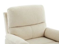 Poltrona|Vente-unique Poltrona relax elétrica em veludo cotelê LUNANO Bege