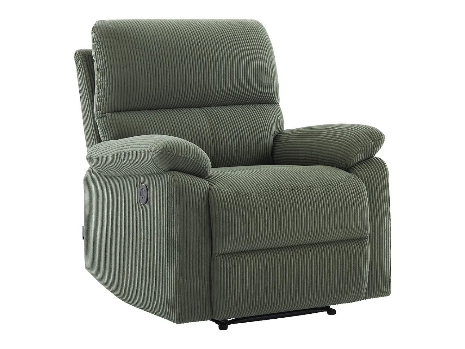 Poltrona|Vente-unique Poltrona relax elétrica veludo cotelê LUNANO Verde