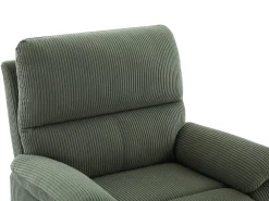Poltrona|Vente-unique Poltrona relax elétrica veludo cotelê LUNANO Verde