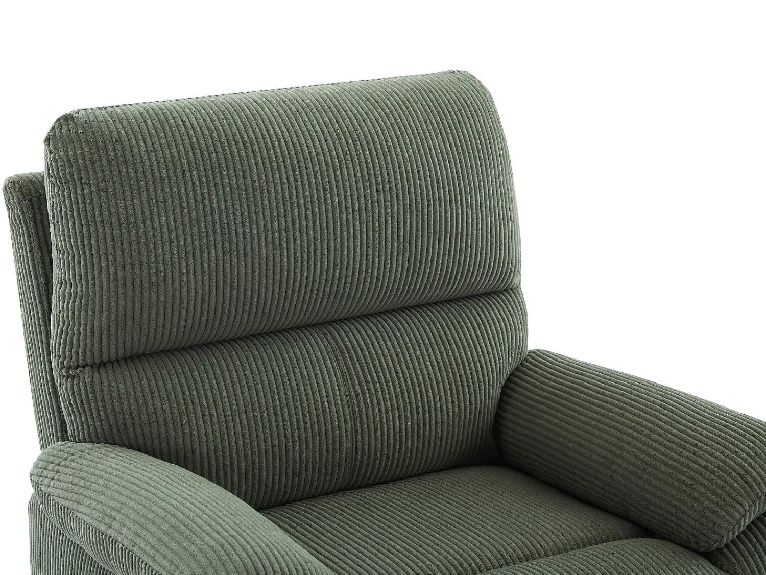 Poltrona|Vente-unique Poltrona relax elétrica veludo cotelê LUNANO Verde