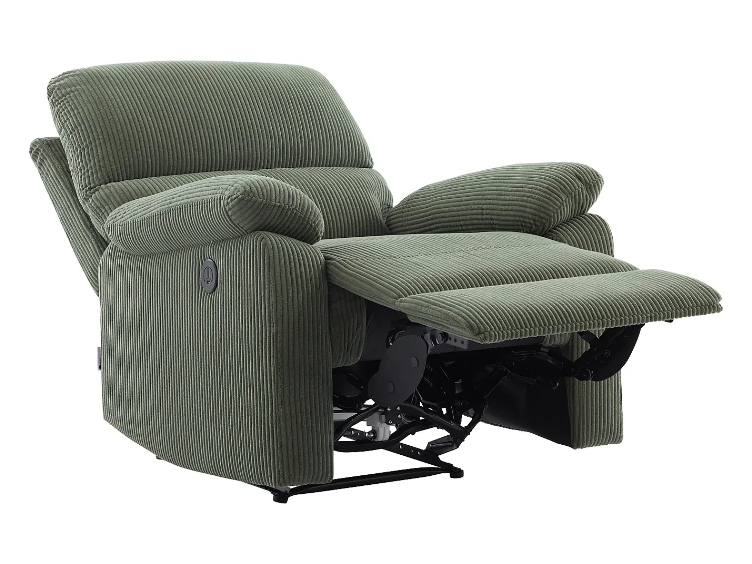 Poltrona|Vente-unique Poltrona relax elétrica veludo cotelê LUNANO Verde