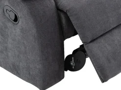 Poltrona*Vente-unique Poltrona relax manual com pés de metal em tecido Antracite - TOLZANO Cinza antracite
