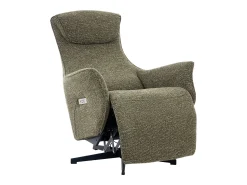 Poltrona|Vente-unique Poltrona relaxante elétrica em tecido texturizado TASEMO Verde
