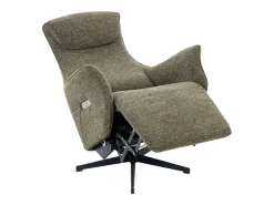 Poltrona|Vente-unique Poltrona relaxante elétrica em tecido texturizado TASEMO Verde