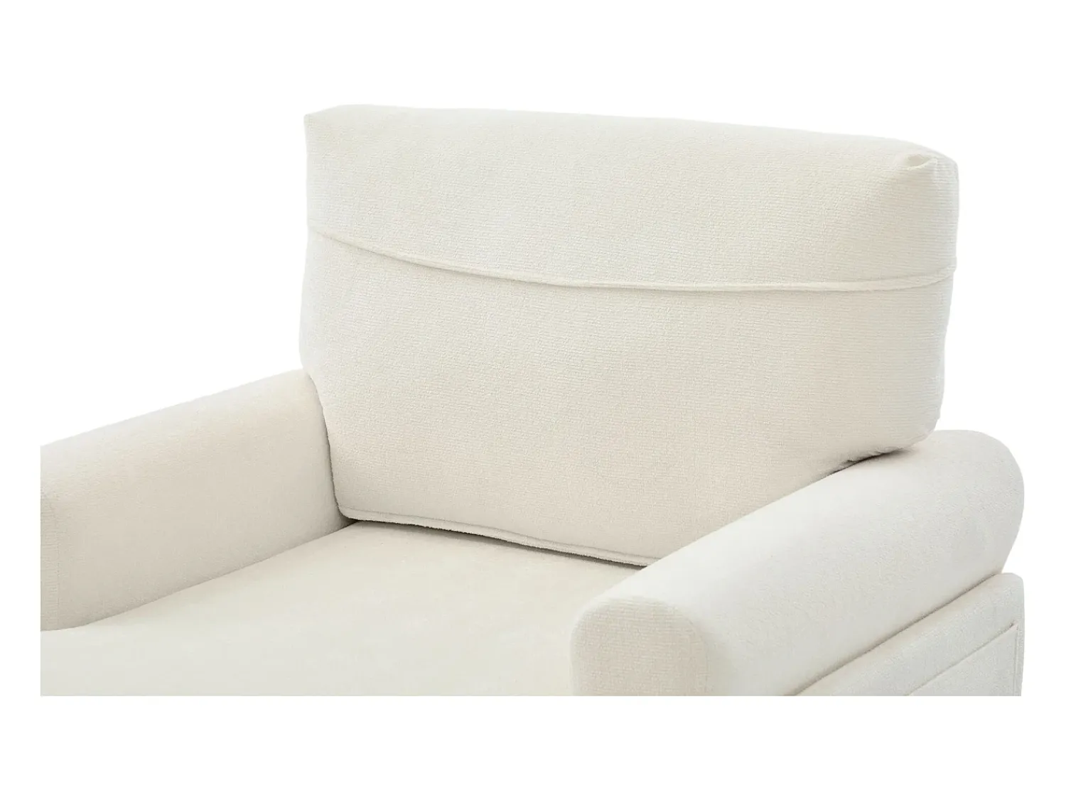Poltrona|Hauss Spole Poltrona relaxante em tecido chenille - Com bolsos laterais Bege