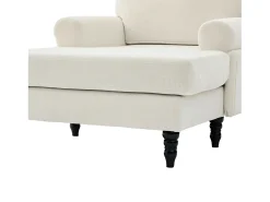 Poltrona|Hauss Spole Poltrona relaxante em tecido chenille - Com bolsos laterais Bege
