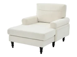 Poltrona|Hauss Spole Poltrona relaxante em tecido chenille - Com bolsos laterais Bege